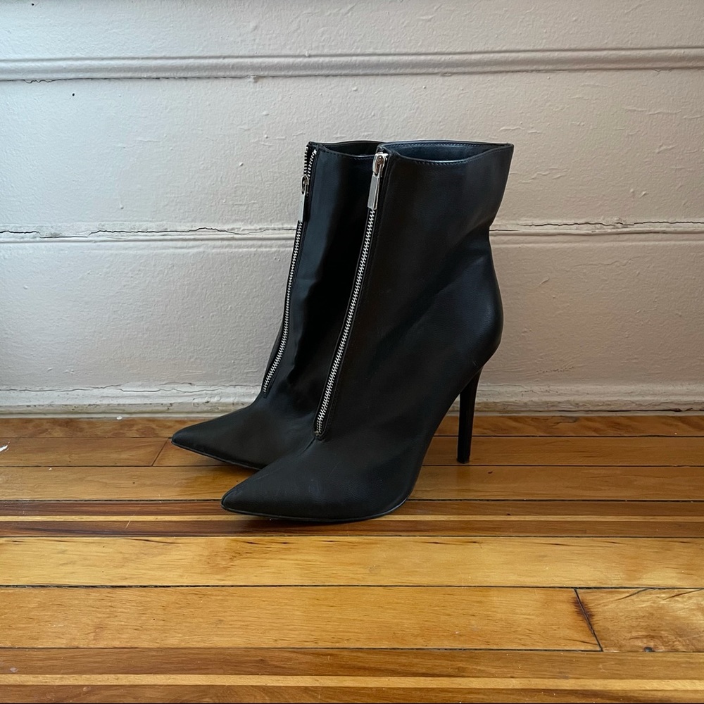 Black Pointed Stiletto Booties